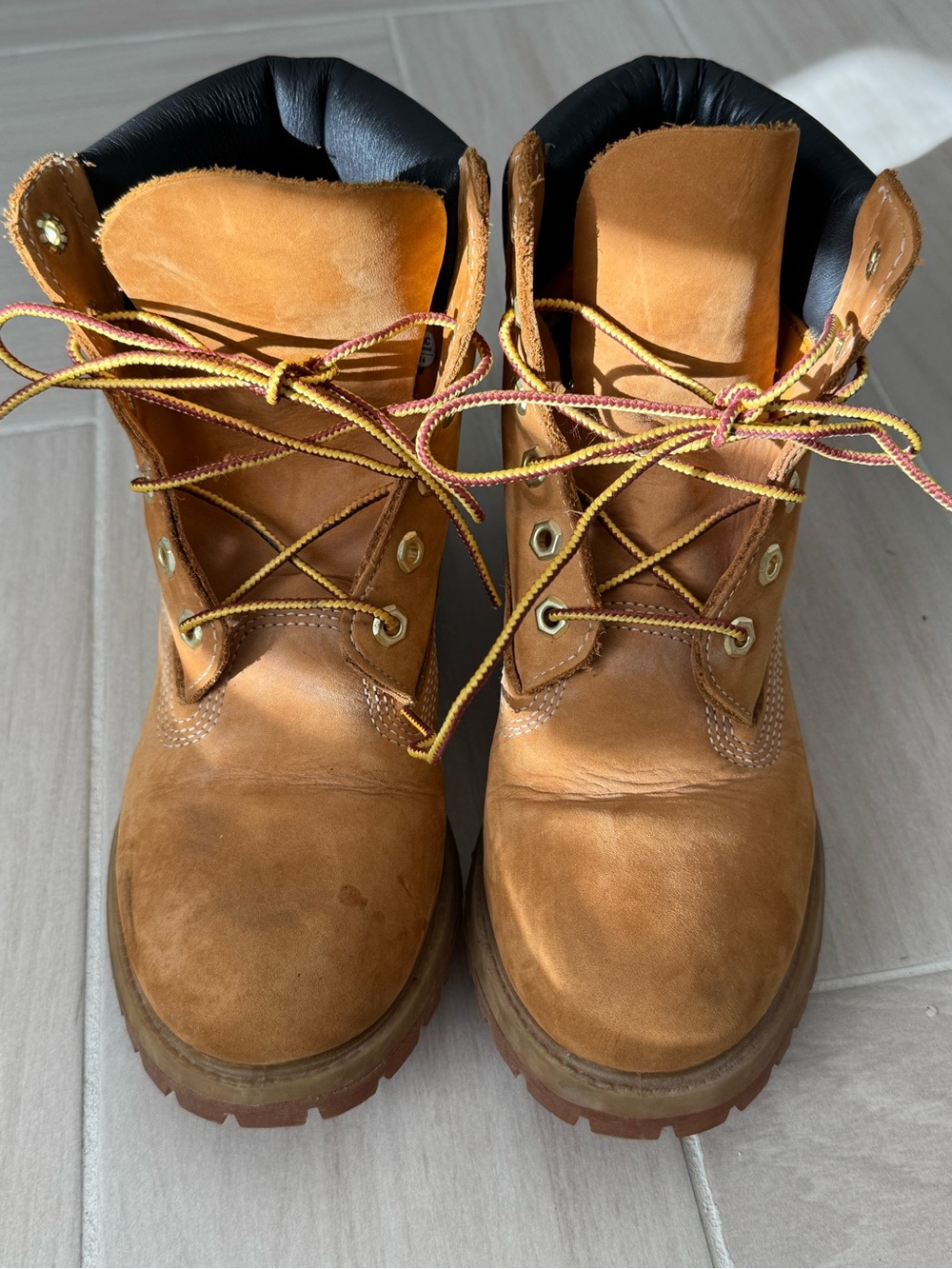 Timberland 10361 Premium Waterproof 6-inch Nubuck Leather Boots Size 7.5